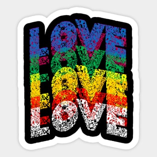 Rainbow Love Message for Positive Vibes Sticker